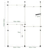 SoBuy | Teleskop Kleiderstange | Kleiderstangen System | Regalsystem | KLS03