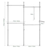 SoBuy | Teleskop Kleiderstange | Kleiderstangen System | Regalsystem | Hellgrau | KLS03-HG