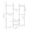 SoBuy | Teleskop Kleiderstange | Kleiderstangen System | Regalsystem | Hellgrau | KLS04-II-HG