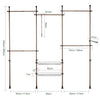 SoBuy | Teleskop Kleiderstange | Kleiderstangen System | Regalsystem | KLS04-BR
