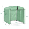 SoBuy | Foliengerätehaus | Fahrradgarage wetterfest Geräteschuppen | Grün 159x165x219cm KLS11-L-GR