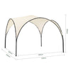 SoBuy | UV30 Faltpavillon | Partyzelt | Regen- & Sonnenschutz Gartenpavillon | Beige | KLS16-MI
