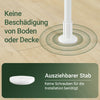 SoBuy | Teleskop Kleiderstange | Schwerlast Kleiderstange | mit Ablagen & Garderobenstangen | Weiß Natur | KLS17-WN