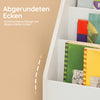 SoBuy | Kinderbücherregal | Zeitungsständer Kinderzimmer | Aufbewahrungsregal Weiß | KMB01-W