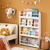 SoBuy | Kinder Bücherregal | Wandregal für Kinder | mit 4 Ablagen | KMB08-W