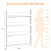 SoBuy | Kinder Bücherregal | Wandregal für Kinder | mit 4 Ablagen | KMB08-W
