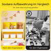 SoBuy | Kinderbücherregal | Spielzeugtruhe | Aufbewahrungsregal Kinderzimmer | Gelb/Weiß | KMB107-G
