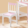 SoBuy | Kindertisch und Stuhl | Set mit Aufklebern DIY Kinder Maltisch | Rosa-Weiß | KMB116-P