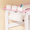 SoBuy | Kindertisch und Stuhl | Set mit Aufklebern DIY Kinder Maltisch | Rosa-Weiß | KMB116-P