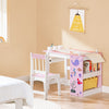 SoBuy | Kindertisch und Stuhl | Set mit Aufklebern DIY Kinder Maltisch | Rosa-Weiß | KMB116-P