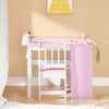 SoBuy | Kindertisch und Stuhl | Set mit Aufklebern DIY Kinder Maltisch | Rosa-Weiß | KMB116-P