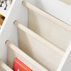 SoBuy Montessori Bücherregal Kinder Kinderregal mit Stofftaschen Weiß 80x80x40cm KMB119-W