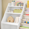 SoBuy Montessori Bücherregal Kinder Kinderregal mit Stofftaschen Weiß 80x80x40cm KMB119-W