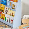 SoBuy | Kinder Bücherregal | Zeitungsständer | Büchergestell Hellblau | KMB32-B