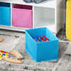 SoBuy | Bücherregal Kinder | Kinderregal mit 3 Boxen | Spielzeugregal | Weiß-Blau&Rosa | KMB34-F