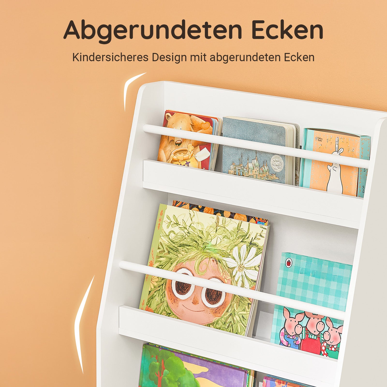 SoBuy | Kinderregal | Wandregal | Aufbewahrungsregal für Kinder | KMB45-W