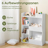 SoBuy | Kinder Bücherregal | Montessori Regal | Kinderzimmer mit 5 Offenes Fach | Weiß | KMB55-K-W
