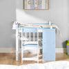SoBuy | Kindertisch und Stuhl | Set mit Aufklebern DIY Kinder Maltisch | Blau-Weiß | KMB60-B