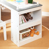 SoBuy | Kindertisch mit 1 Stuhl | Kindersitzgruppe | Maltisch für Kinder | Grau | KMB60-HG