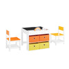 SoBuy | Kindertisch mit 2 Stühlen | Kindersitzgruppe | Spieltisch | Kindersitzgruppe| KMB75-K-W