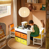 SoBuy | Kindertisch mit 2 Stühlen | Kindersitzgruppe | Spieltisch | Kindersitzgruppe| KMB75-K-W