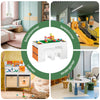 SoBuy | Kindertisch mit 2 Stühlen | Kindersitzgruppe | Spieltisch | Aktivitätstisch für Kinder | Weiß| KMB75-W