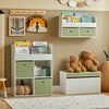 SoBuy | Kinderregal | Wandgarderobe | Bücherregal für Kinder | Grün Weiß | KMB81-W
