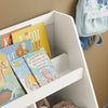 SoBuy | Kinderregal mit 1 Spielzeugtruhe | Bücherregal | Aufbewahrungsregal für Kinder | KMB83-W