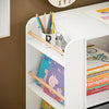 SoBuy | Kinderregal | Bücherregal | Aufbewahrungsregal für Kinder | Weiß-Natur | KMB85-W