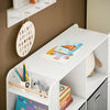 SoBuy | Kinderregal | Bücherregal | Aufbewahrungsregal für Kinder | Weiß-Natur | KMB85-W