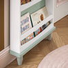 SoBuy | Kinder Bücherregal | Aufbewahrungsregal mit 3 Ablagen | Büchergestell | Grün/Weiß | KMB93-GR