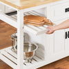 SoBuy | Kücheninsel | Küchenschrank | Sideboard | Bartisch | Esstisch | Weiß-Natur | KNL06-WN