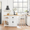 SoBuy | Kücheninsel | Küchenschrank | Sideboard | Bartisch | Esstisch | Weiß-Natur | KNL06-WN