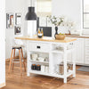 SoBuy | Kücheninsel | Küchenschrank | Sideboard | Bartisch | Esstisch | Weiß-Natur | KNL06-WN