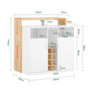 SoBuy | Kücheninsel | Küchenschrank | Sideboard | Bartisch | Esstisch | Weiß-Natur | KNL07-WN