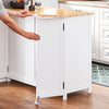 SoBuy | Kücheninsel mit erweiterbarer Arbeitsfläche | Küchenschrank | Sideboard | KNL10-WN