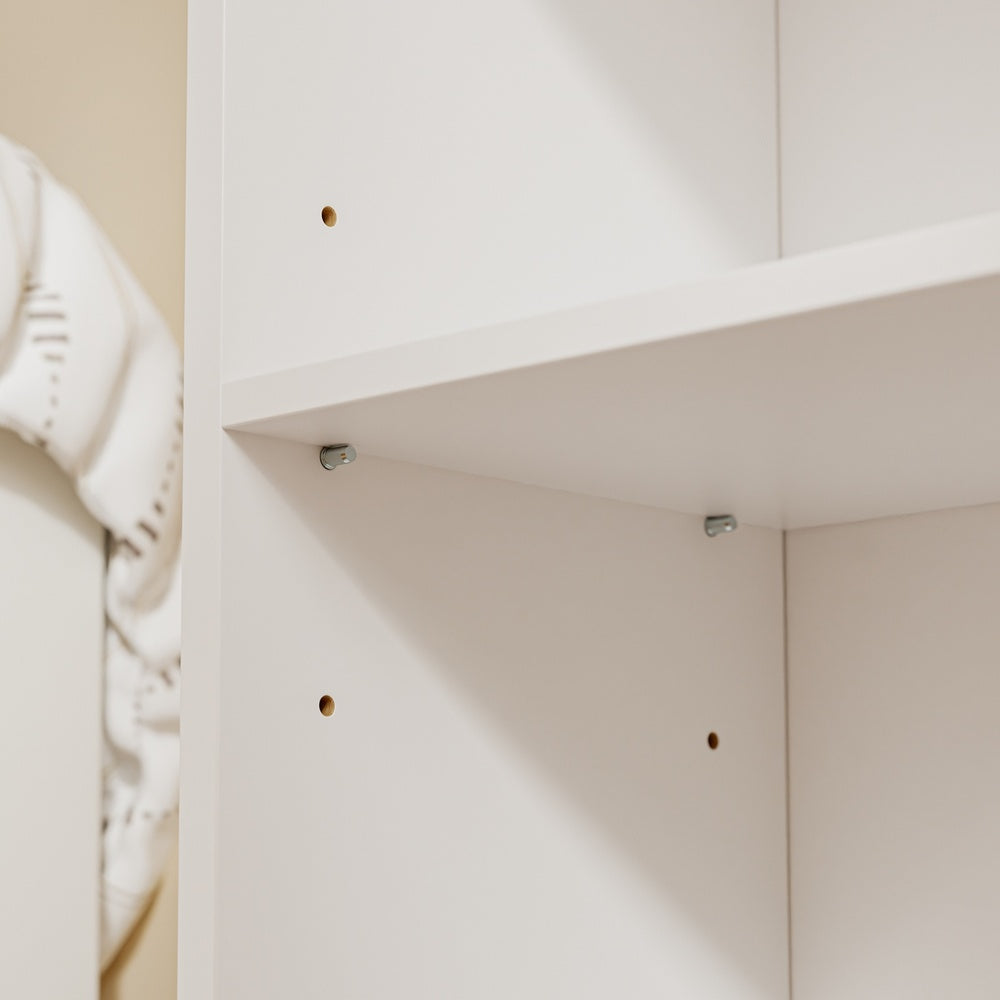 SoBuy | Kleiderständer | Kleiderschrank Weiß schmal mit Kleiderstange | White | KSB02-W