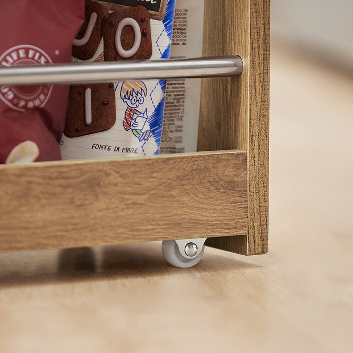 SoBuy | Nischenregal | Badrollwagen | Badezimmerregal | Küchenregal Vintage | NSR01-PF