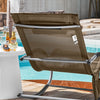 Sobuy | Zahrada Lounger | Sun Lounger s taškou | Ležící židle hnědá | OGS28-BR