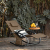 Sobuy | Zahrada Lounger | Sun Lounger s taškou | Ležící židle hnědá | OGS28-BR