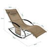 Sobuy | Zahrada Lounger | Sun Lounger s taškou | Ležící židle hnědá | OGS28-BR