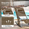 Sobuy | Zahrada Lounger | Sun Lounger s taškou | Ležící židle hnědá | OGS28-BR