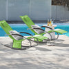 Sobuy | 2-set Garden Lounger | Sun Lounger s taškou | Palubní židle Beige | OGS28-mix2