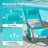 Sobuy | Zahrada Lounger | Sun Lounger s taškou | Lounge židle tyrkysová | OGS28-HB