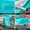 Sobuy | Zahrada Lounger | Sun Lounger s taškou | Lounge židle tyrkysová | OGS28-HB