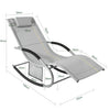 Sobuy | 2-set Garden Lounger | Sun Lounger s taškou | Palubní židle Beige | OGS28-mix2