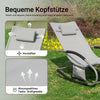 Sobuy | Zahrada Lounger | Sun Lounger s taškou | Ležící židle šedá | OGS28-HG