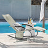 Sobuy | 2-set Garden Lounger | Sun Lounger s taškou | Palubní židle Beige | OGS28-mix2