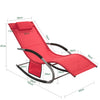 Sobuy | Zahrada Lounger | Sun Lounger s taškou | Červená židle červená | OGS28-R