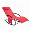 Sobuy | Zahrada Lounger | Sun Lounger s taškou | Červená židle červená | OGS28-R